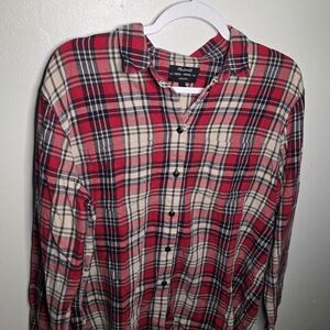 Women's Red Plaid Shirt